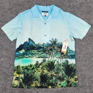 Roark‎ Hinano Otemanu Light Blue Hawaiian Shirt Mens Size M Tropical button down